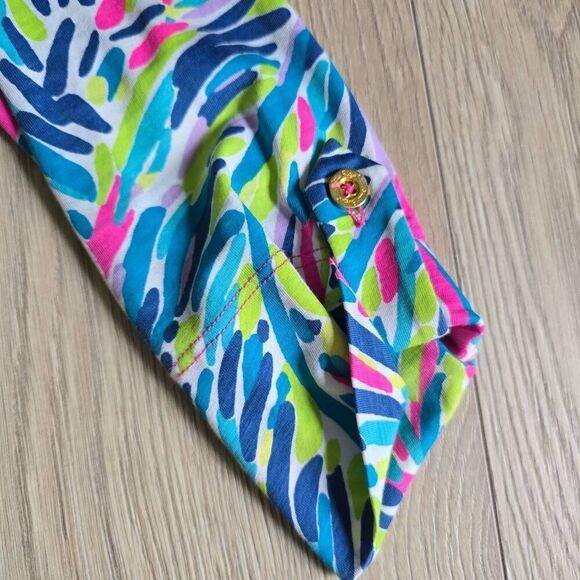 Lilly Pulitzer Tunic T-Shirt Dress Womens Xsmall Roll Tab Sleeve Formal Pullover - Picture 3 of 6